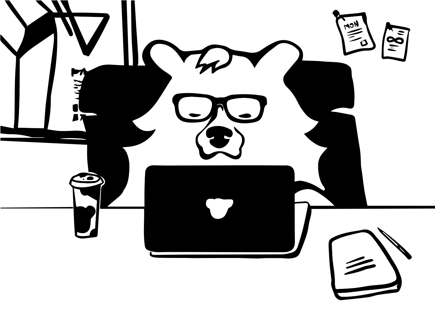 Костя за работой